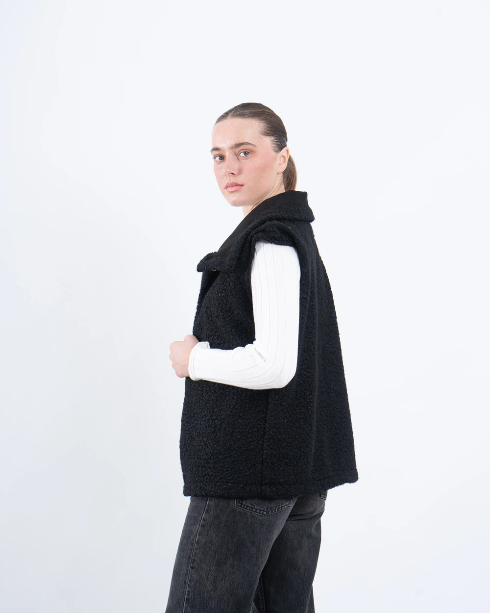 Double-Face Suede & Teddy Vest - Venti