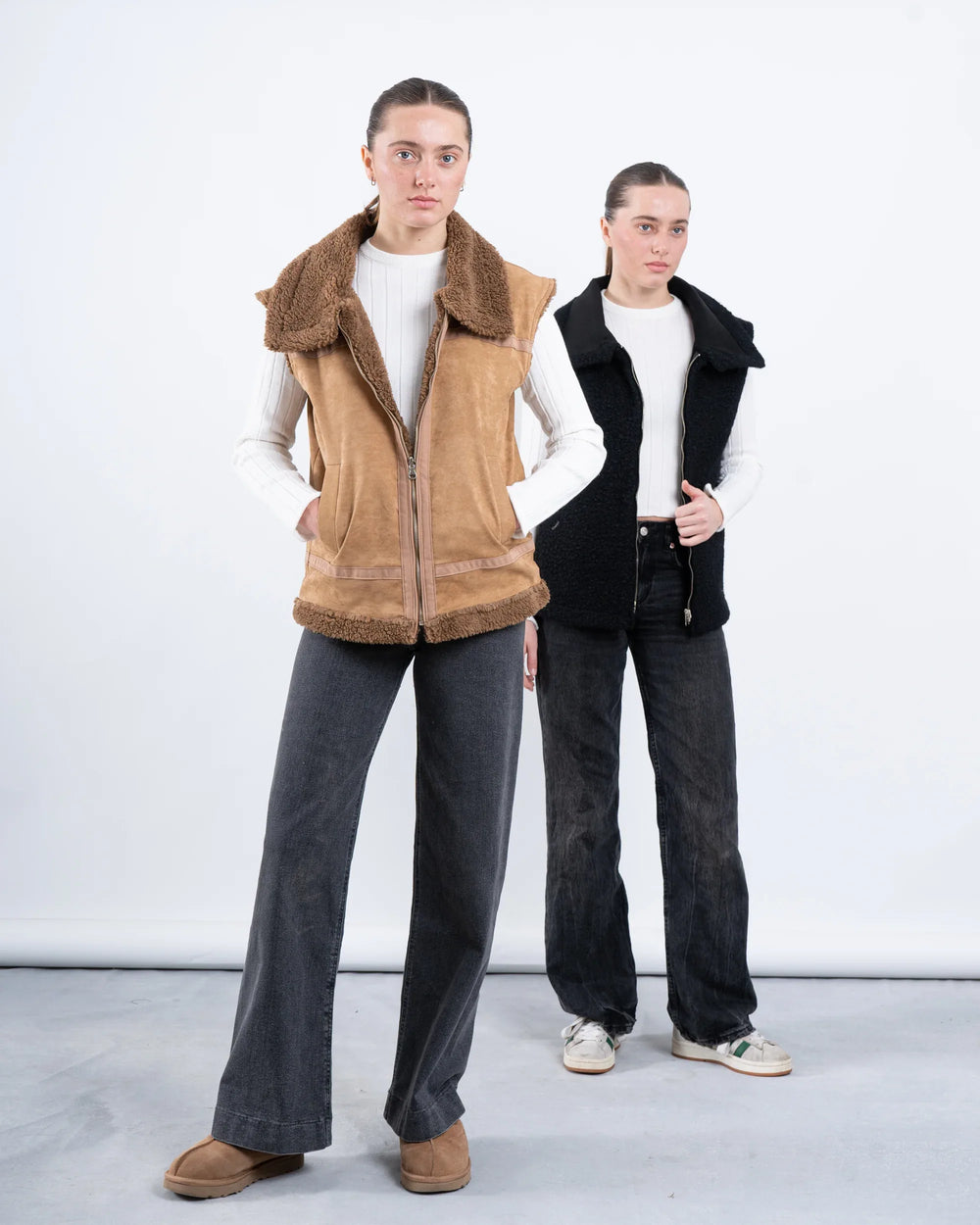 Double-Face Suede & Teddy Vest - Venti
