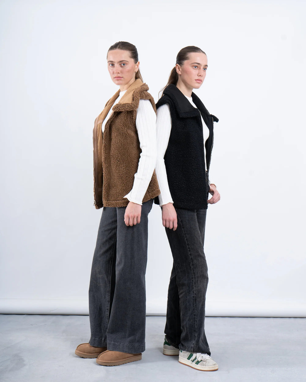 Double-Face Suede & Teddy Vest - Venti