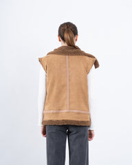 Double-Face Suede & Teddy Vest