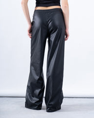 Wide-Leg Leather Pants