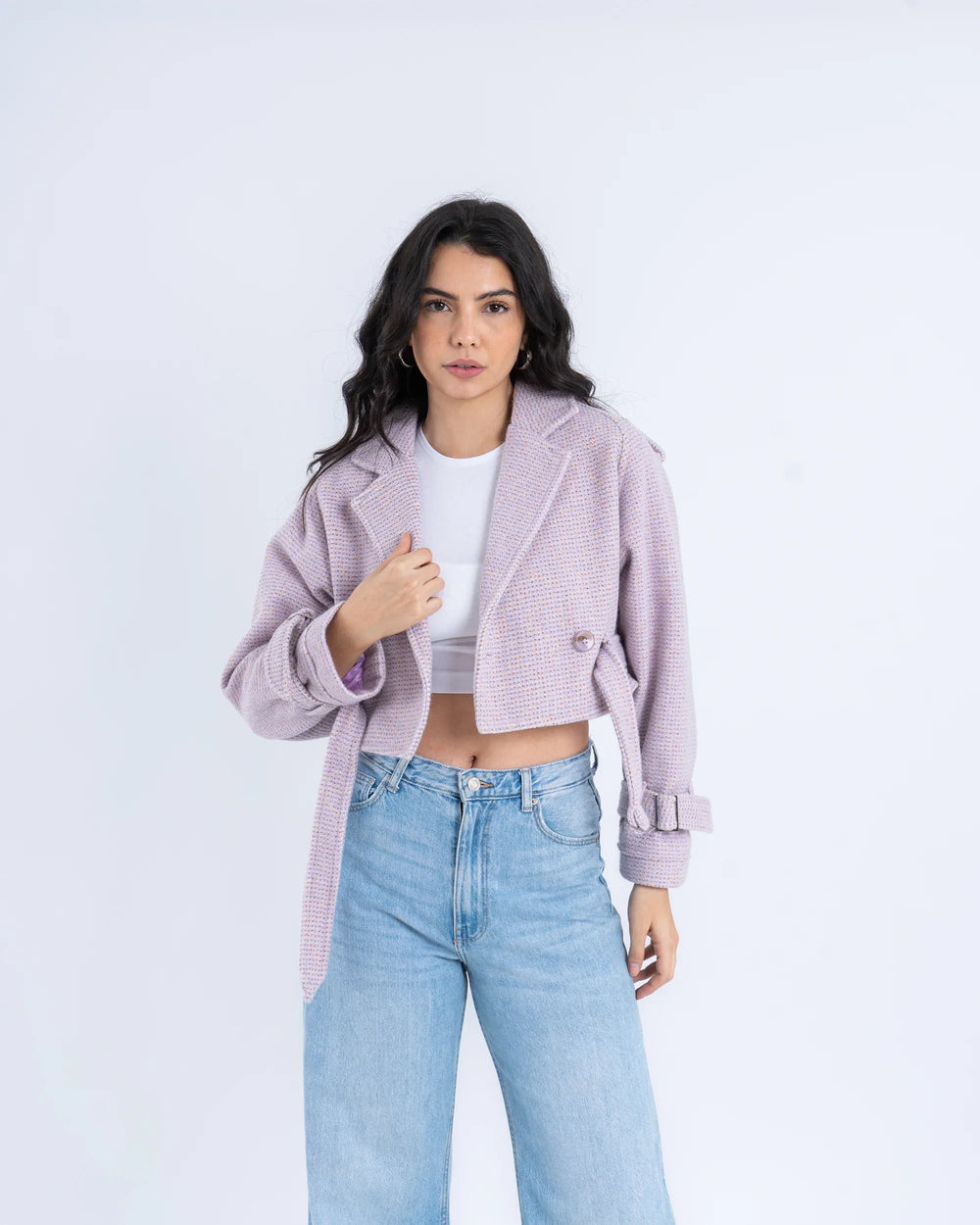 Wool Cropped Trench Jacket - Venti