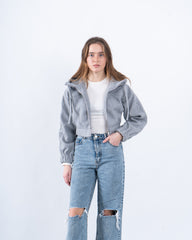 AW251906-Women cropped wool jacket - duplicated check upc that it has 3 colors in active product