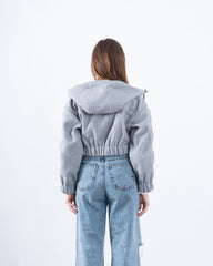 AW251906-Women cropped wool jacket - duplicated check upc that it has 3 colors in active product