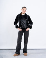 Reversible Faux Fur Leather Jacket