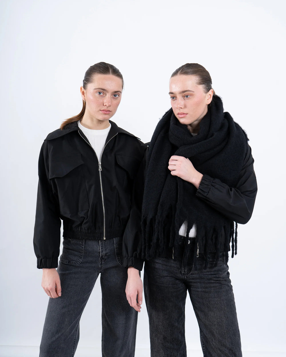 Black Embellished Nylon Jacket - Venti