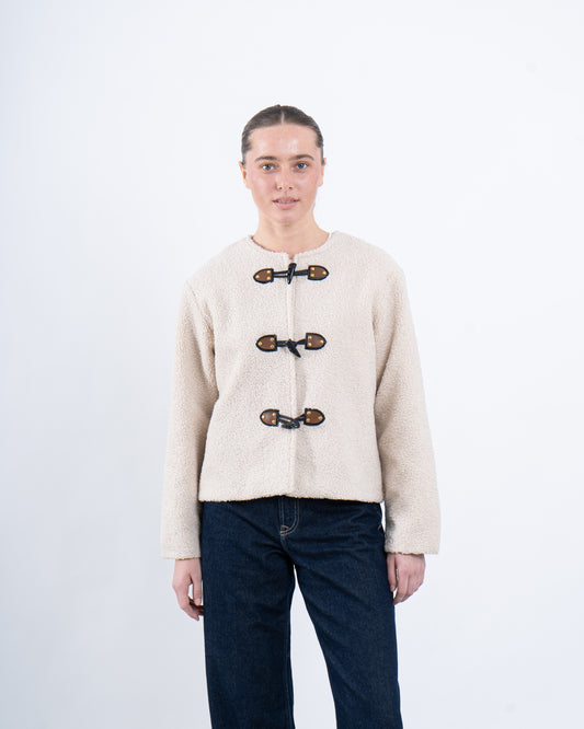 Toggle-Button Teddy Jacket