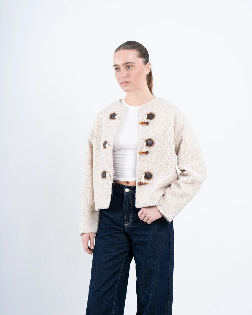 Toggle-Button Teddy Jacket - Venti
