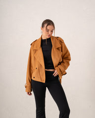 Suede Trench Jacket