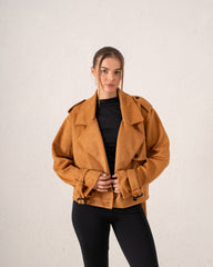 Suede Trench Jacket