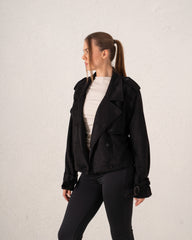 Suede Trench Jacket