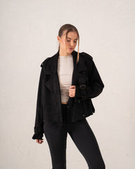 Suede Trench Jacket