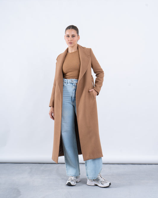 Essential Wool-Blend Long Coat