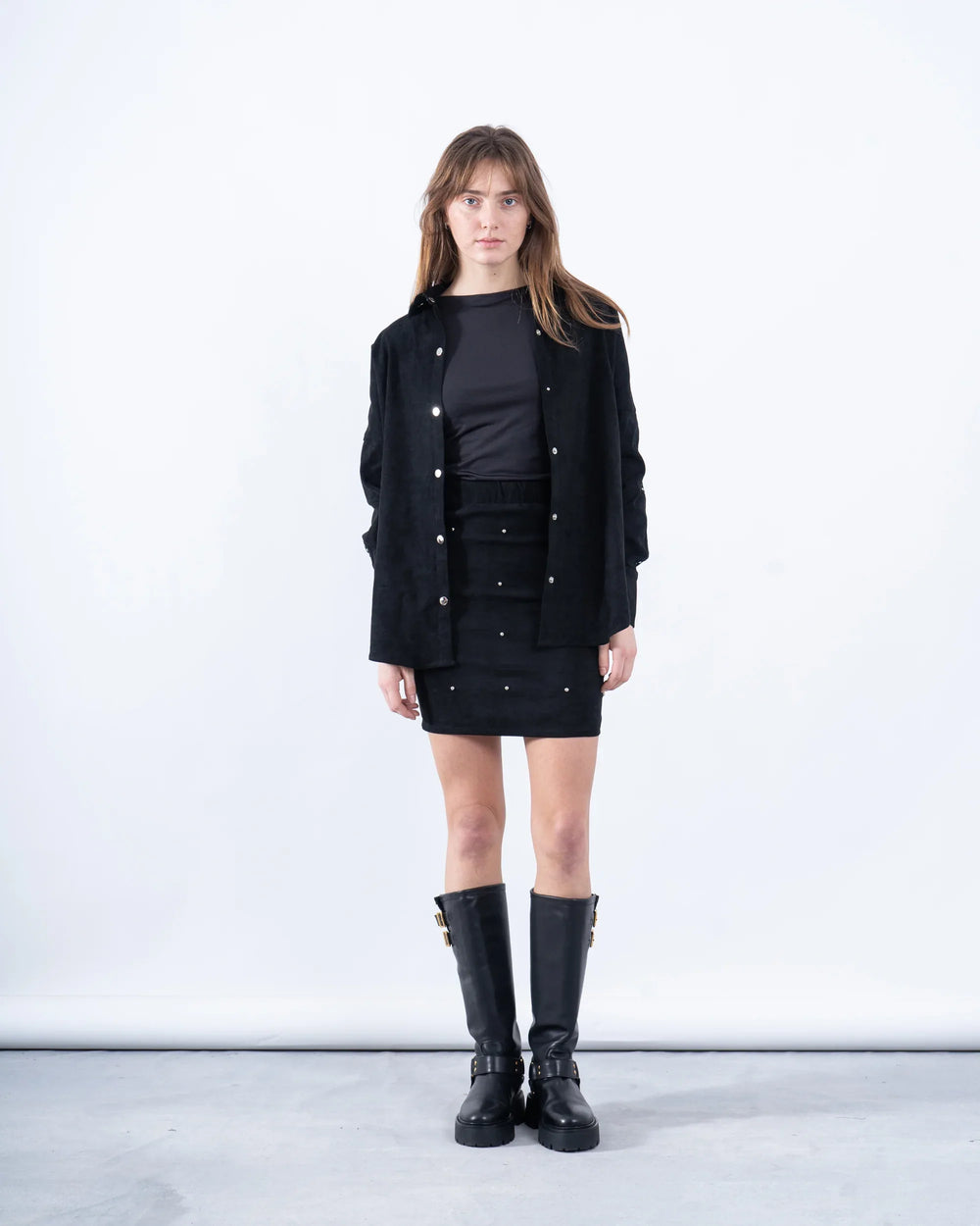 Suede Shirt With Detail - Venti