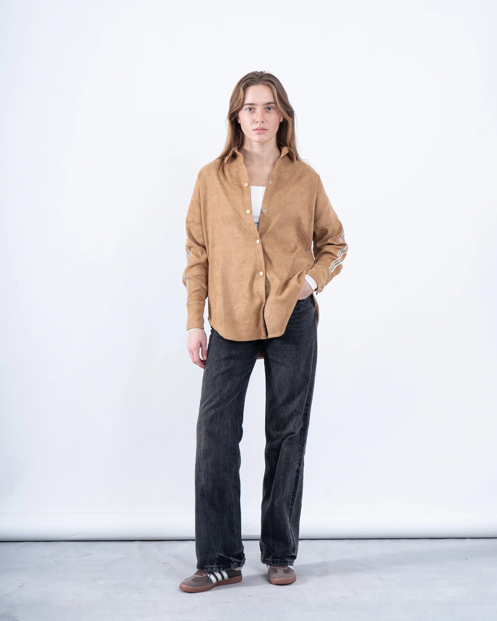 Suede Shirt With Detail - Venti