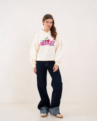 Puff Sleeve Graphic Hoodie