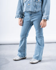 High-Rise Flared Denim Pants