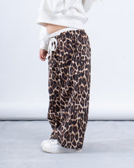 Leopard Print Wide-Leg Pants