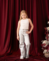 Straight Leg Leather Pants - Venti