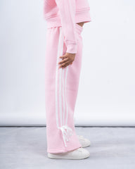 Fleece-Lined Pants with Ribbon Side Tape