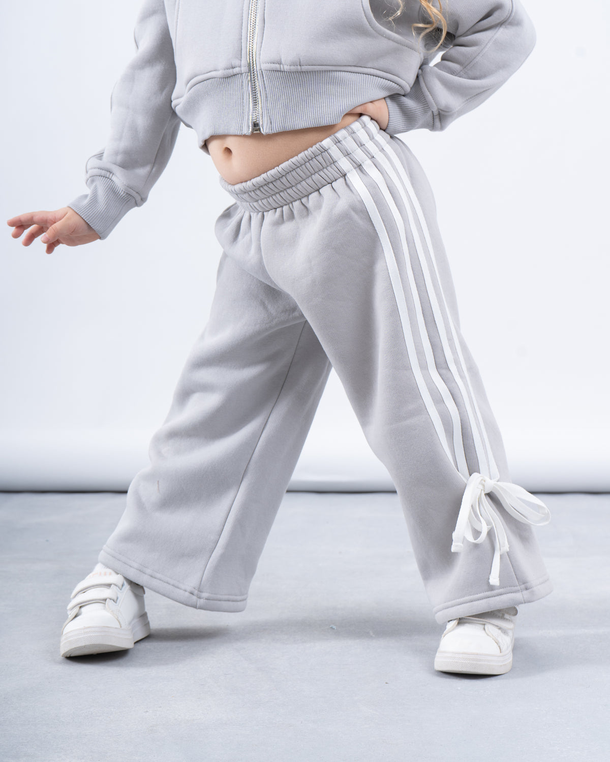 Fleece-Lined Pants with Ribbon Side Tape