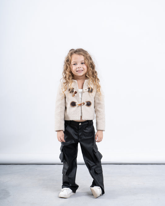 Toggle-Button Teddy Jacket