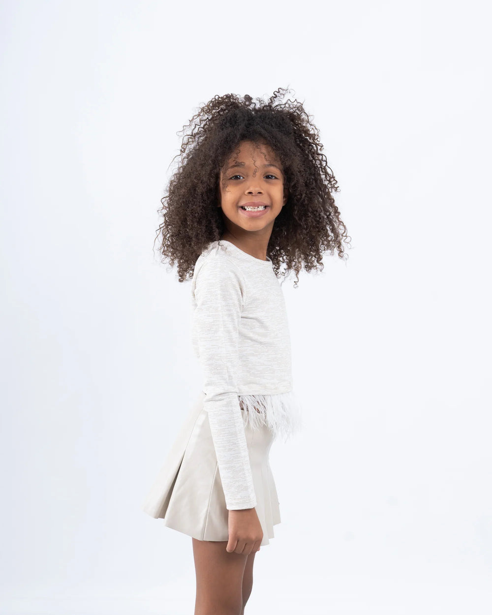 Feather Trim Top - Venti