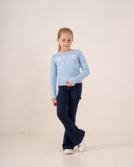 Ribbed “New York” Long Sleeve Top