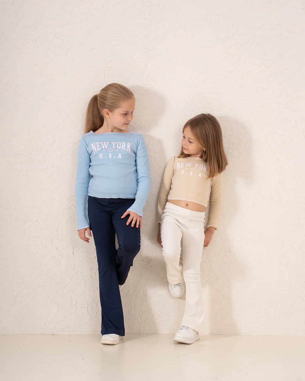 New York Contrast Trim Long Sleeve Top - Venti