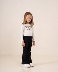 Ribbed “New York” Long Sleeve Top