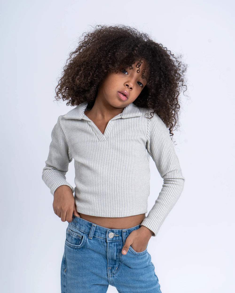 Ribbed Polo Top - Venti