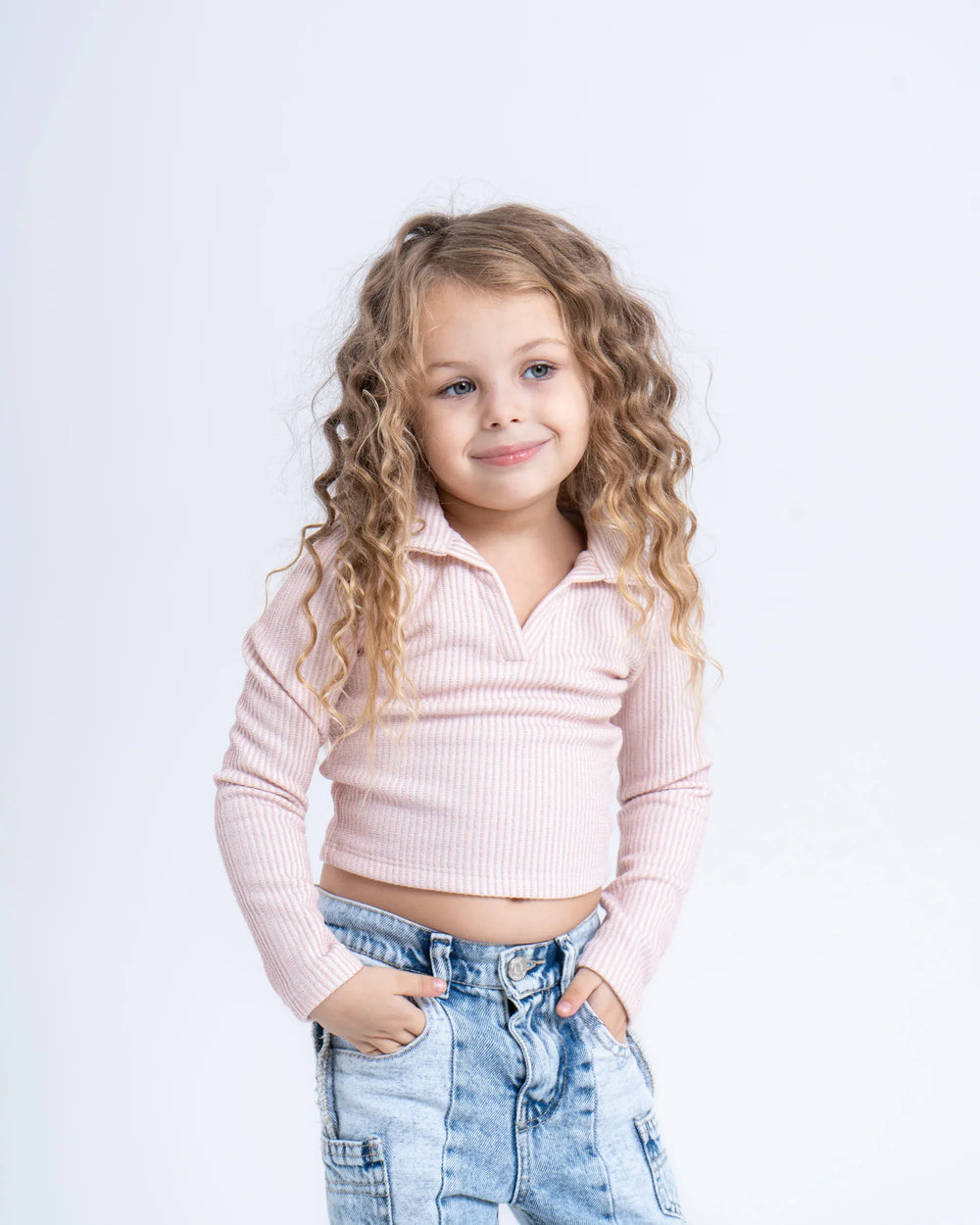 Ribbed Polo Top - Venti