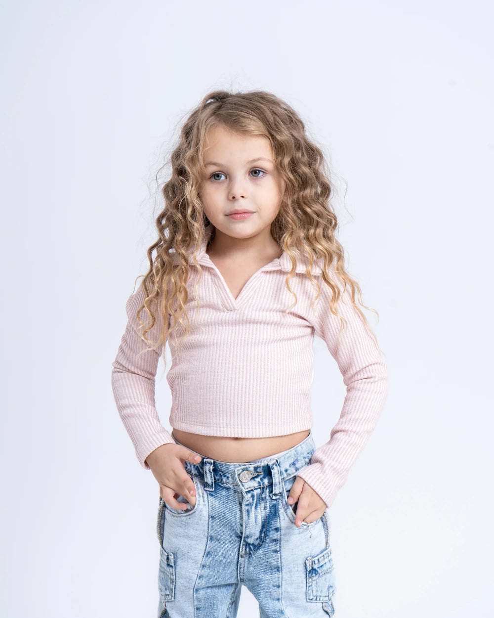 Ribbed Polo Top - Venti