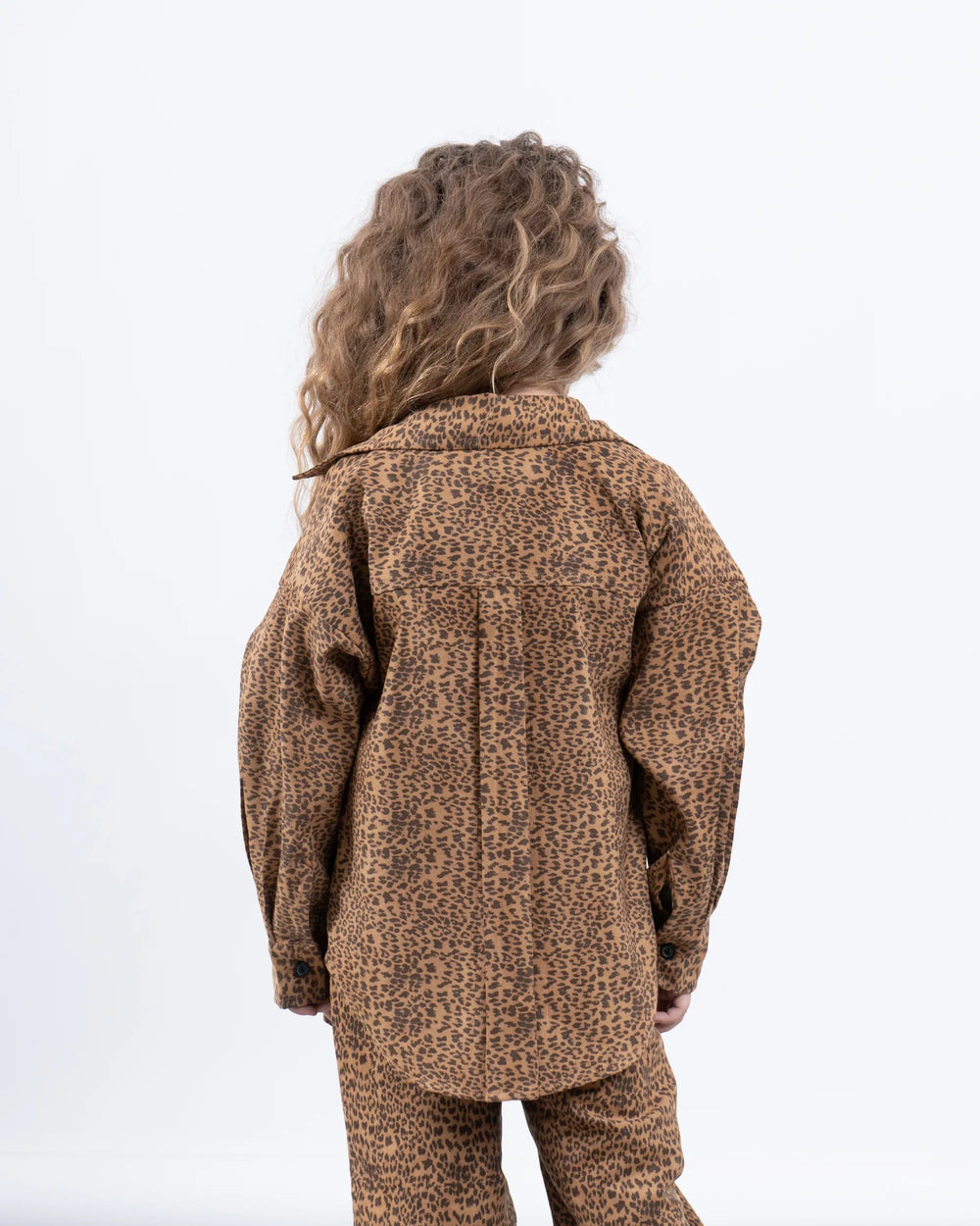 Leopard Print Suede Oversized Shirt - Venti