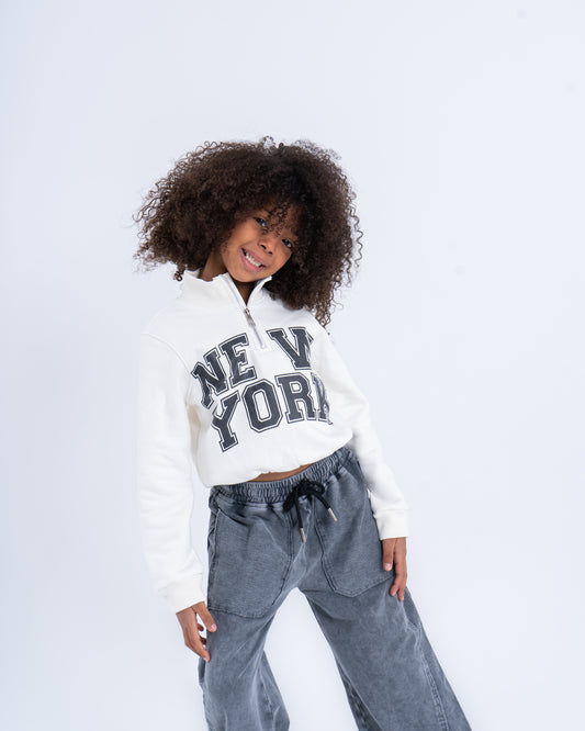 New York Graphic Zip-Up Sweatshirt