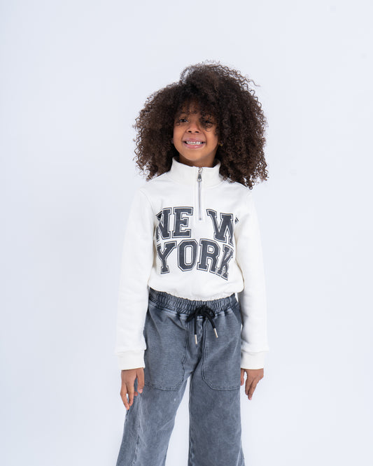 New York Graphic Zip-Up Sweatshirt