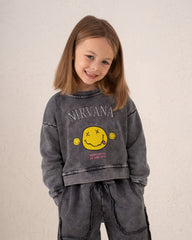 Acid Wash Graphic Sweatshirt
