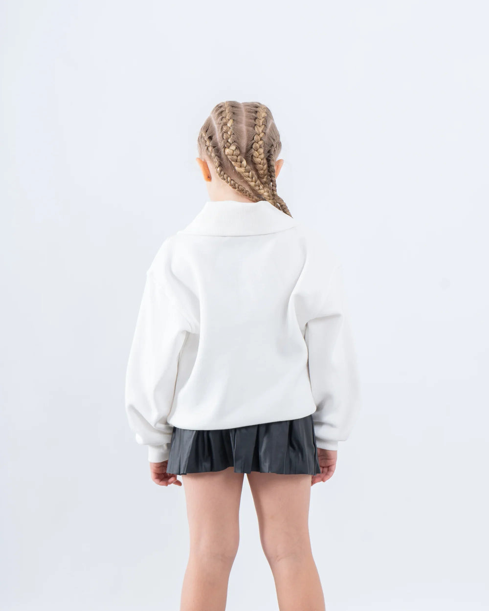 Fleece-Lined Ribbed Collar Sweatshirt - Venti