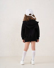 Embellished Bow Zip Hoodie