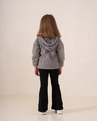 Cable-Knit & Sherpa Oversized Hoodie