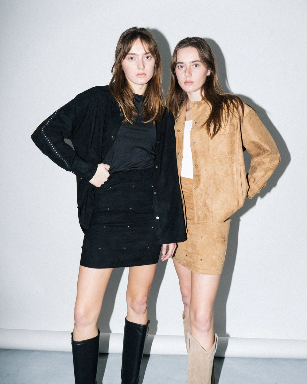 Embellished Suede Mini Skirt - Venti