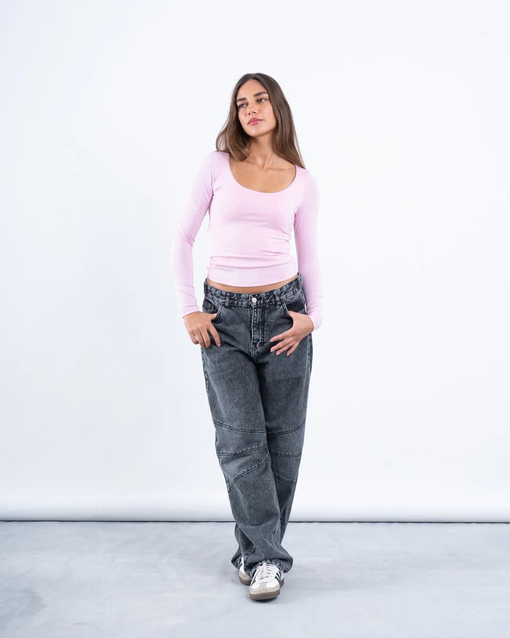 Scooped Neck Polyamide Top - Venti