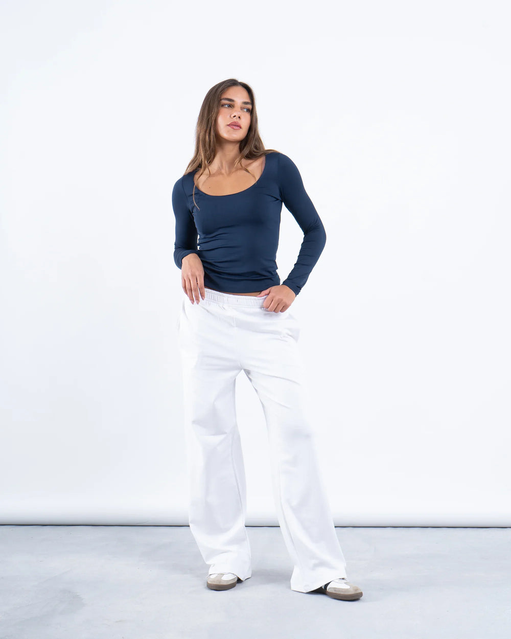 Scooped Neck Polyamide Top - Venti