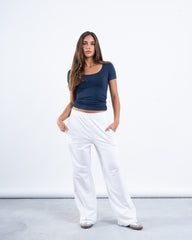 Wide Leg Cotton Sweat- Pants