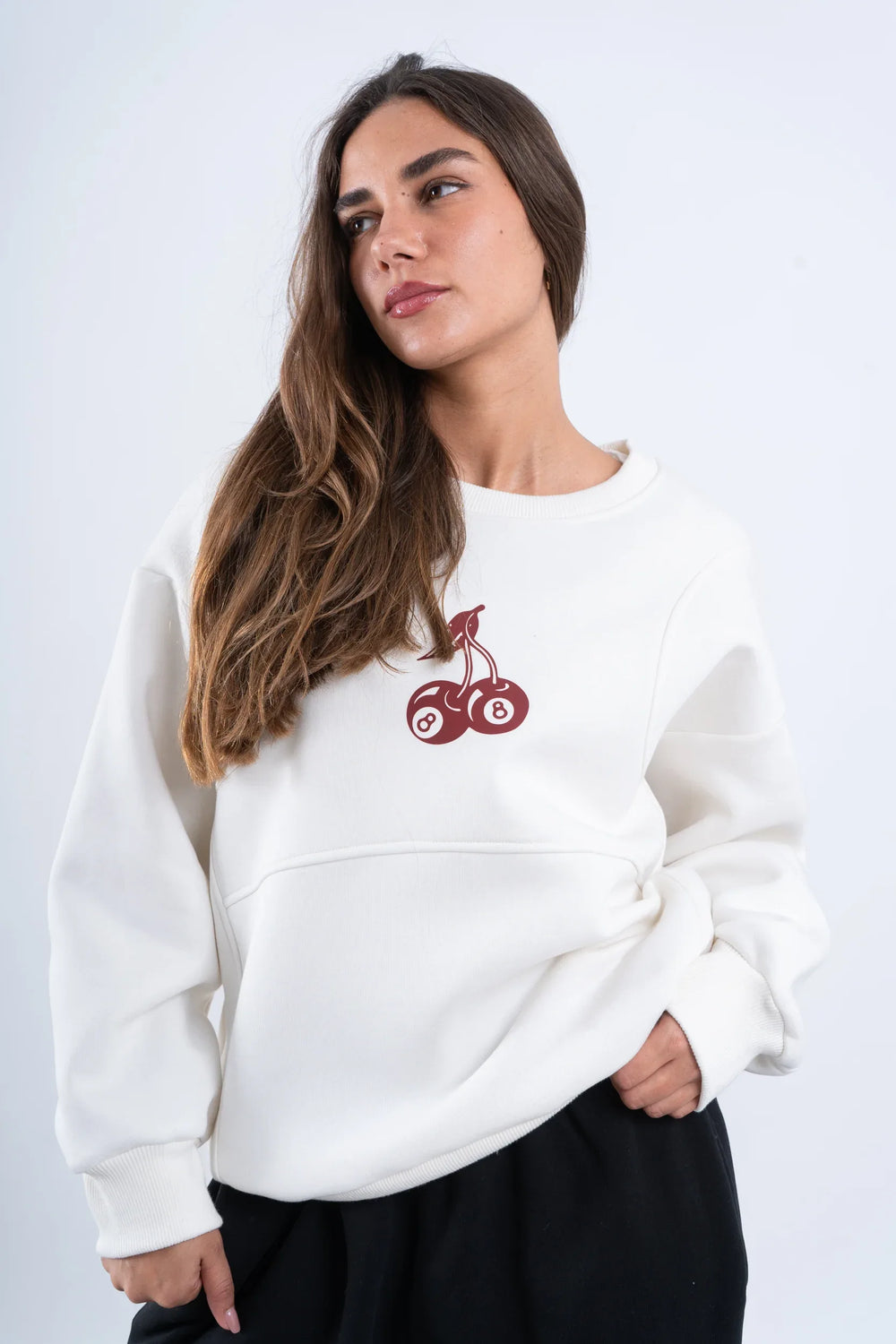 Oversized Graphic Cherry Hoodie - Venti