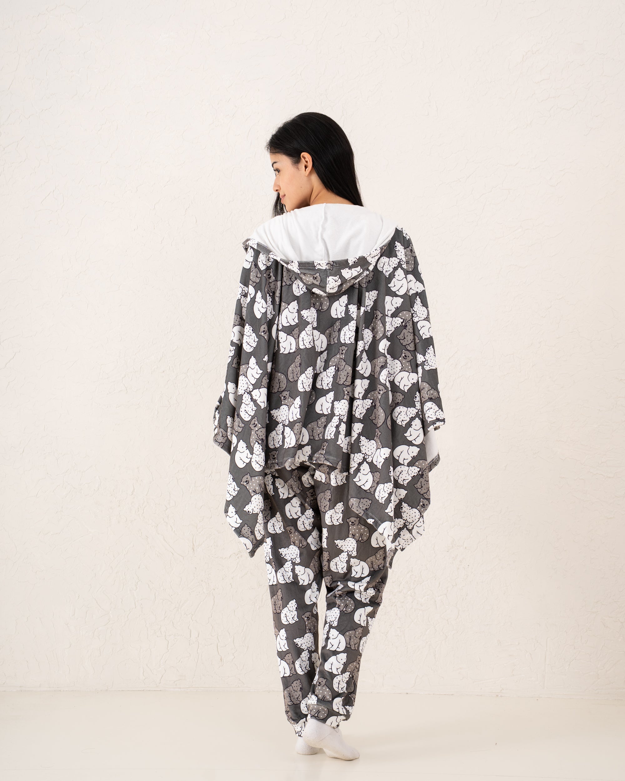 Women pandas fleece pajama