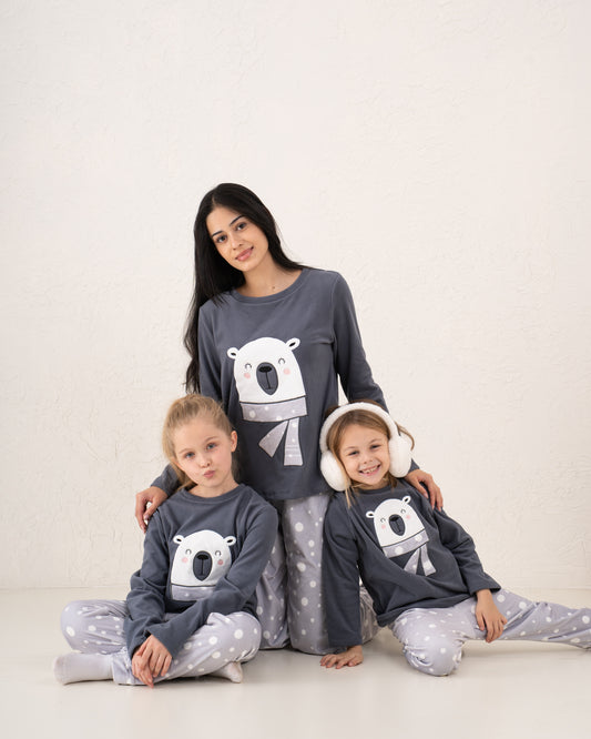 Polar Print Fleece Pajama Set