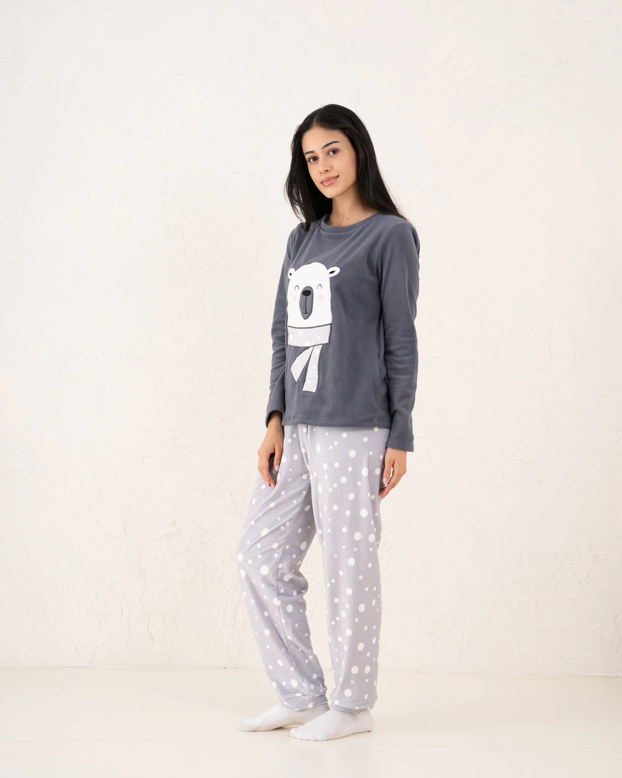 Polar Print Fleece Pajama Set - Venti