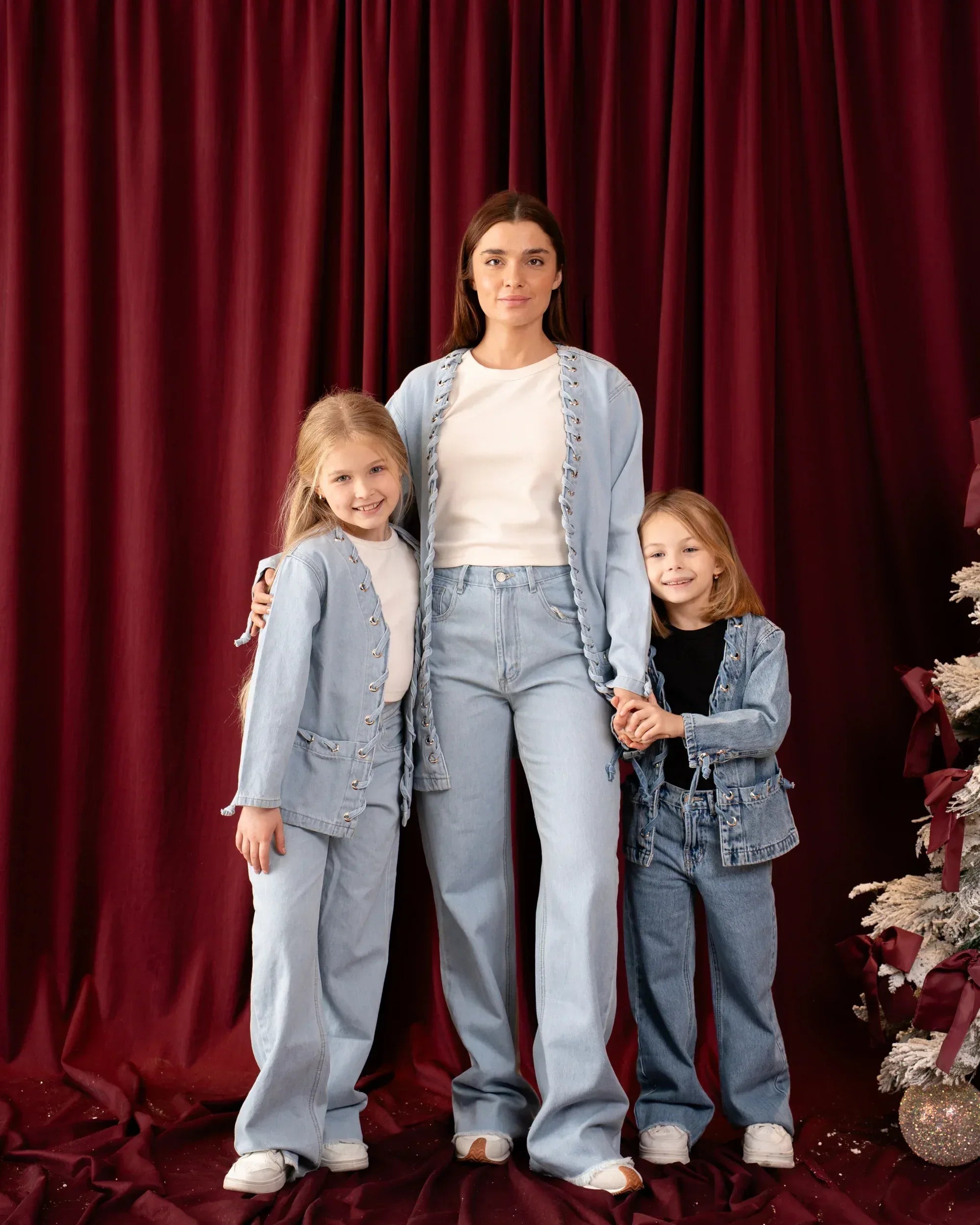 Girls Statement Eyelet-Detail Denim Jacket - Venti