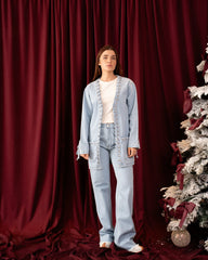 Statement Eyelet-Detail Denim Jacket - Venti